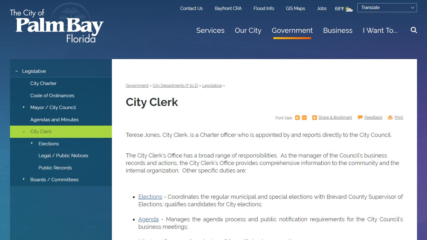 City Clerk | City of Palm Bay, FL